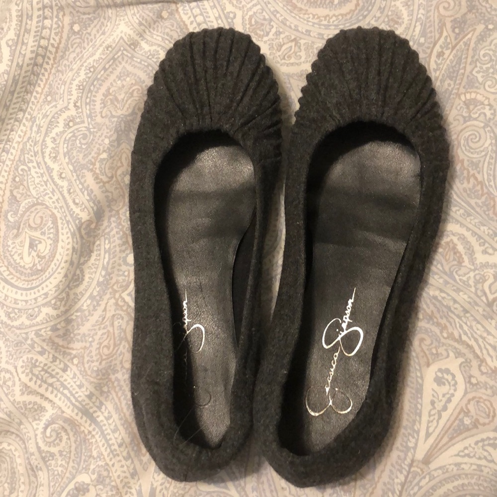Jessica Simpson fleece ballet flats